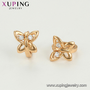 97242 Xuping Copper Alloy Jewelry butterfly Shape <strong>Pretty</strong> Crystal New Designs Gold <strong>Earrings</strong> - Product Image 4