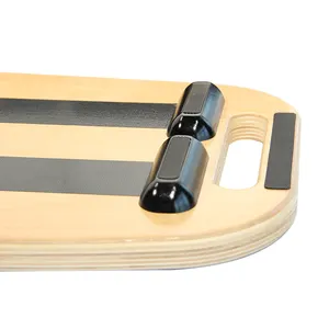 Tablero inclinado antideslizante de madera para ejercicio en casa, tablero basculante de entrenamiento de equilibrio físico con función de pierna - Product Image 4