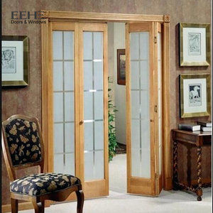 <span class=keywords><strong>Porte</strong></span> <span class=keywords><strong>pliante</strong></span> en bois massif insonorisée à <span class=keywords><strong>double</strong></span> vitrage de haute qualité pour villas - Product Image 1