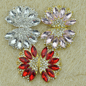 Keering Mode Or Argent Placage Mariage Strass Bouton Pression en Métal pour Vêtements WBK-1511 - Product Image 1