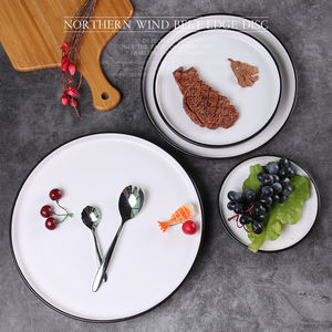 Vaisselle de table style européen, plats en porcelaine, service de table en céramique style <span class=keywords><strong>rond</strong></span>, assiette pour le mariage - Product Image 3