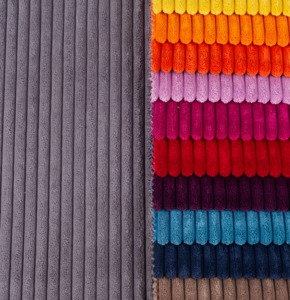 <span class=keywords><strong>Tissu</strong></span> en <span class=keywords><strong>velours</strong></span> <span class=keywords><strong>côtelé</strong></span> 100% polyester à larges côtes pour la tapisserie de canapé - Product Image 3