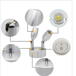 <span class=keywords><strong>Faretto</strong></span> LED a Batteria Ricaricabile 2W/6W a Doppia Testa per Armadietto, <span class=keywords><strong>Portatile</strong></span> e Rotante, 7-8 Ore di Autonomia - Product Image 6