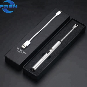 Encendedor de Metal Recargable por USB para Barbacoa, <span class=keywords><strong>Chimenea</strong></span> y <span class=keywords><strong>Velas</strong></span>, con Impresión de Logotipo Personalizado, 7 Colores, Certificado CE, Muestra Gratis - Product Image 3