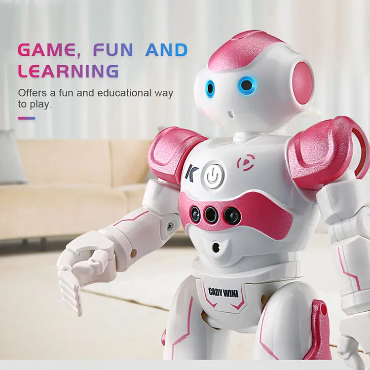 Small toy assembly smart interactive top intelligent kids educational remote control robot