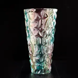 Pas cher Grand Vases En Verre Bohême Clair Vase En Verre Fabricant