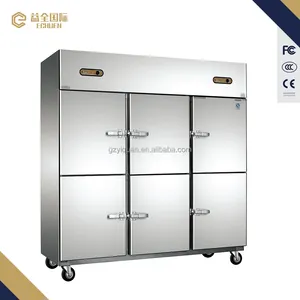 2000L 商业厨房使用冷冻机冷冻机冰柜 6 门