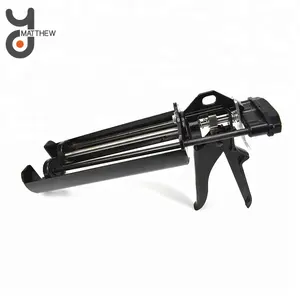 Pistola manual dupla/dupla 400ml, pistola de metal de silicone