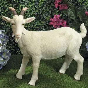 Outdoor Garden Fiberglass Lamb Resin The Goat Standing Statue