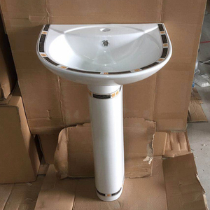 Lavabo de salle de bain en céramique deux pièces - Product Image 5