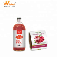 Hoge Kwaliteit Oranje Sap Labels Maker Zelfklevende Fruit Drink Stickers Voor Drank Glas Plastic Flessen Potten