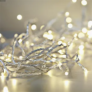 string light 5m Suppliers-ไฟเส้น LED 50ดวงยาว5เมตรสำหรับคริสต์มาสงานแต่งงานปาร์ตี้กลางแจ้งสีขาวอบอุ่น