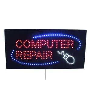 12*24 Inch Super Heldere Computer Reparatie Led Open Bord Indoor Reclame Acryl Led Teken Voor Computer Reparatie Winkel