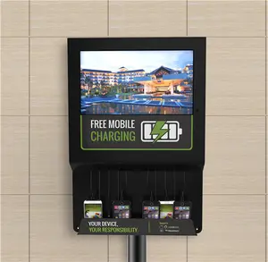 Stasiun Pengisian Layar Digital Penampil LCD Sempurna untuk Display Area Publik Bandara Pusat Perbelanjaan Hotel dengan Iklan