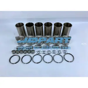 6M60 Mesin Cylinder Liner Kit dengan Piston Cincin Set Lengan untuk Mitsubishi