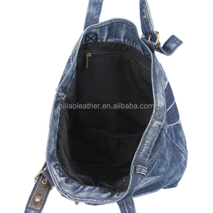 <span class=keywords><strong>Borsa</strong></span> Tote Grande alla Moda per Donna, Elegante <span class=keywords><strong>Borsa</strong></span> da Spiaggia in <span class=keywords><strong>Jeans</strong></span> Ricamato con Fodera in Tela, Realizzata in Resistente Materiale PP - Product Image 5