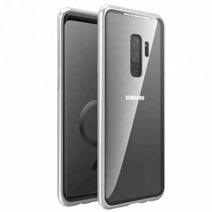 Adsorpsi Magnetik Kaca untuk Samsung S9 Tempered Kaca Back Cover Logam Bumper untuk Samsung S9 PLUS