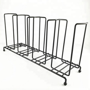 <span class=keywords><strong>4</strong></span> 구획 와이어 랙 커피 컵 및 뚜껑 디스펜서 주최자 홀더 - Product Image 1