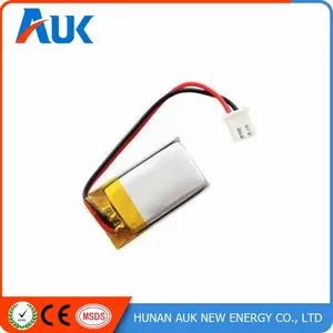 3.7v-4.07wh 1100 mah rechargeable li-ion batterie avec connecteur PCB et fil