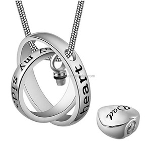 "Ya no a mi lado, <span class=keywords><strong>para</strong></span> <span class=keywords><strong>siempre</strong></span> en mi corazón" Hermano Círculo Corazón Collar Cremación Urna Colgante <span class=keywords><strong>para</strong></span> cenizas humanas Recuerdo - Product Image 3