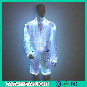 2015 de fibra óptica led led de iluminación luminoso para <span class=keywords><strong>hombre</strong></span> chaqueta cazadora - Product Image 1
