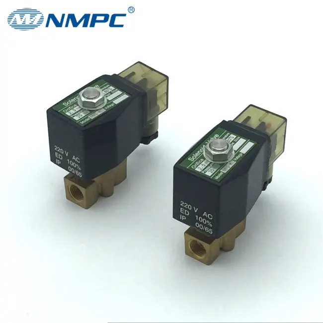 اثنين من موقف اتجاهين ارتفاع ضغط الملف اللولبي 12v صمام مياه كهربائي NMPC