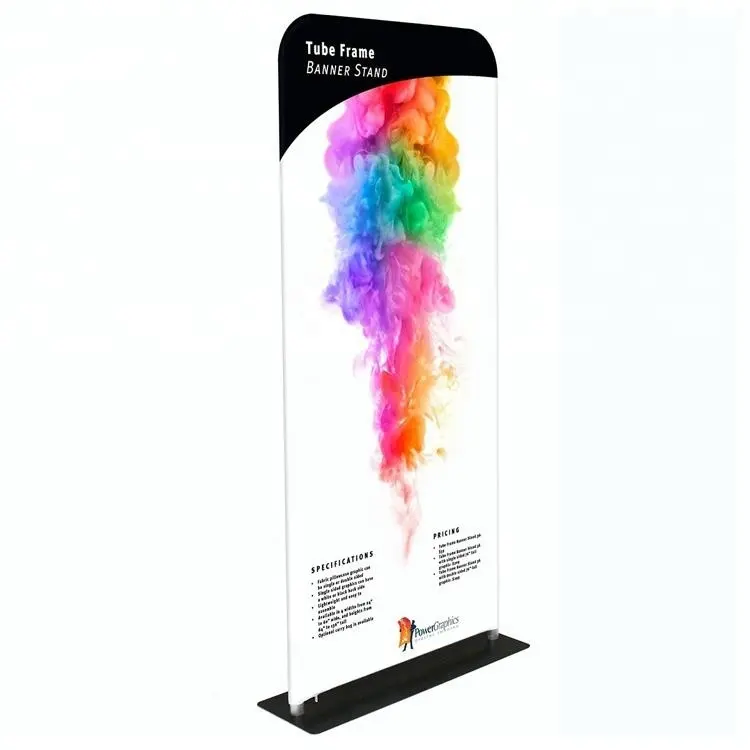 Custom printing exhibition aluminum tension fabric ez tube frame display banner stand