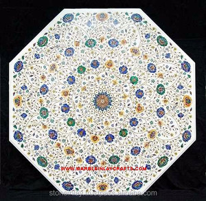 White Stone <b>Table</b> Home <b>Decoration</b> <b>Top</b> - Product Image 1