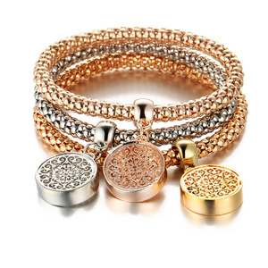 Designer Vintage Austriaco di Strass Placcato Oro Tree of Life di Fascino Braccialetti Popcorn Catena Dei Monili Per Le Donne All'ingrosso - Product Image 2