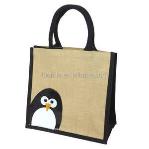 Jute <strong>Hessian</strong> Burlap Medium Animal Shopping <strong>Bag</strong> - Product Image 1
