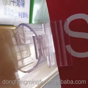 Clip de soporte para etiquetas de pvc, precio de estante, producto de supermercado