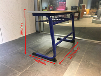 Bureau d'écolier double avec chaise pour salle de classe (YA-X037B)