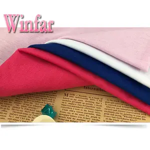 30S filé poly jersey simple plaine colorant polyester extensible spandex tissu