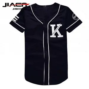 2023 Großhandel benutzer definierte Sublimation 100% Polyester Baseball-Shirt Herren Baseball-Shirt