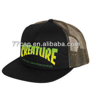 las mejores ventas 5 panel impreso plano proyecto de ley de malla camionero sombrero gorra estilo de hip hop - Product Image 1