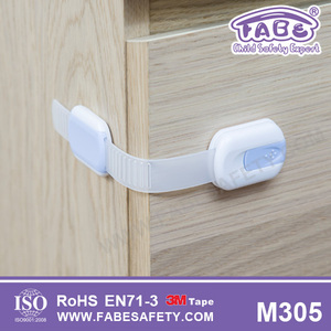M305 fabe infantil bebés y niños seguridad ajustable cajón armario gabinete pestillo de la traba deslizante gabinete de bloqueo - Product Image 6
