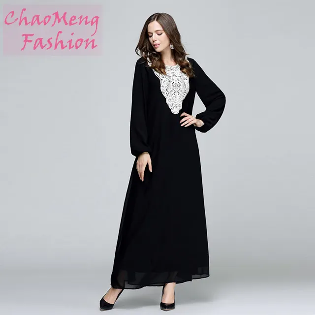 9040 # lange mouwen Chiffon kaftan moslim jilbab arabisch etnische jurken