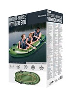 Bateau pneumatique Bestway 65001 Hydro Force Voyager 500, 137'' x 56'', prix d'usine chinois, rafting gonflable pour 3 personnes