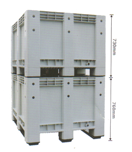 HDPE כבד החובה גדול גודל מוצק בתפזורת stackable פלסטיק מזרן תיבת עם מפעל מחיר למכירה - Product Image 4