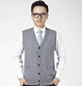2017 hiver hommes col <span class=keywords><strong>v</strong></span> sans manches cardigan gilet - Product Image 3