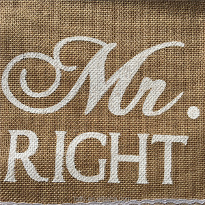 <span class=keywords><strong>Mr</strong></span> <span class=keywords><strong>Right</strong></span> & Mrs sempre a destra sedia di iuta segno bandiera stamina rustica matrimonio in tela per feste forniture decorative per sedie - Product Image 4