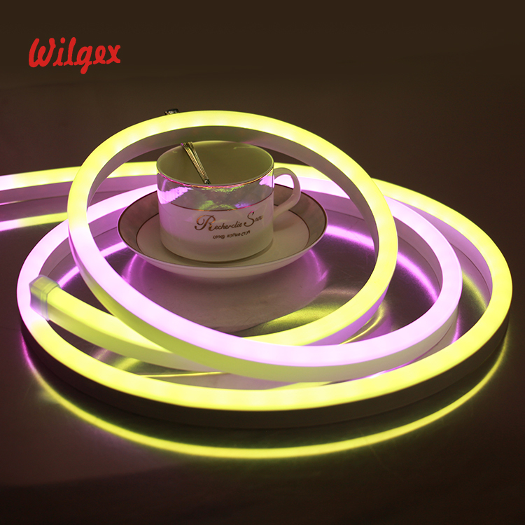 Neon LED Rope Light Commercial Flex Waterproof Strip Party Bar Sign 10x20mm Pixel RGB