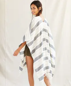 Di alta Qualità a Caldo-vendita Popolare Custom Design Turco delle Donne Poncho Beachwear Costume Da Bagno