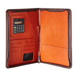 Hombres Calientes A4 cuero carpetas padfolio organizador A4 caso <span class=keywords><strong>A3</strong></span> tamaño Carpeta de archivo del bolso Cartera de cuero - Product Image 3