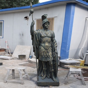 Western ancient Greek large resin warrior sculture giardino in fibra di vetro statue di cavalieri maschili e femminili - Product Image 6