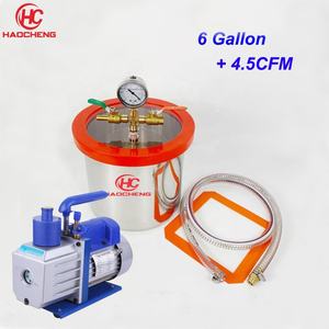 고품질 탈기 챔버 6.<span class=keywords><strong>2</strong></span> 갤런(24L) 스테인리스 진공 챔버 진공 펌프 포함 - Product Image 2