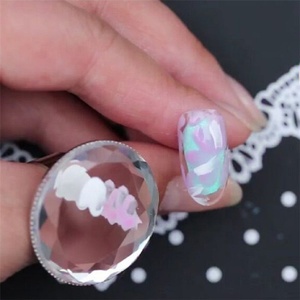 1 pièces D'art D'ongle De Beauté Équipement Clair Verre Bague Palette Ongles Manucure Outils À Ongles Peinture Pigmentée Palette - Product Image 1