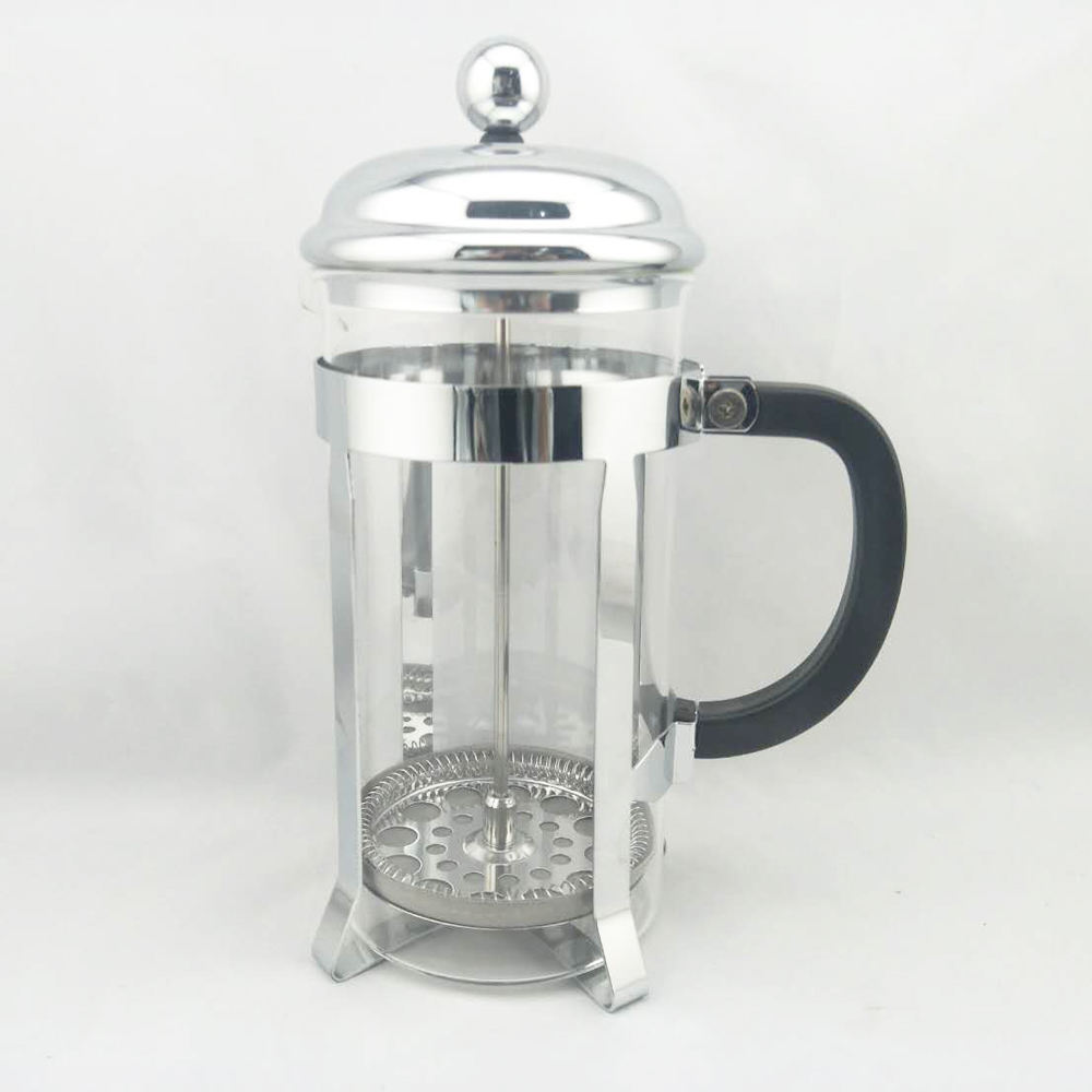 Heat Resistant Borosilicate Glass Stainless Steel French Press Coffee Maker