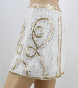 YSMARKET 1920S Vintage Paisley Thêu Đính Cườm <span class=keywords><strong>Sequin</strong></span> Váy Cao Eo Ngắn Saia Lapis Phụ Nữ Mùa Hè Mini Đảng Váy E48 - Product Image 4