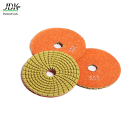 Disques de polissage diamantés flexibles de 4 pouces pour le granit et le marbre, utilisation à sec et à l'eau